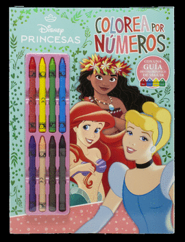 PRINCESAS. COLOREA POR NMEROS CON CERAS