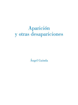 APARICI�N Y OTRAS DESAPARICIONES