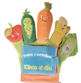 LIBRO GUANTE FRUTAS Y HORTALIZAS: CINCO AL DA!