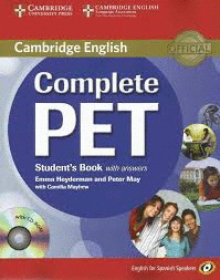 COMPLETE PET FOR SPANISH SPEAKERS STUDENT'S BOOK WITH ANSWERS WITH CD-ROM
