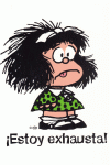 CUADERNO MAFALDA !ESTOY EXHAUSTA!